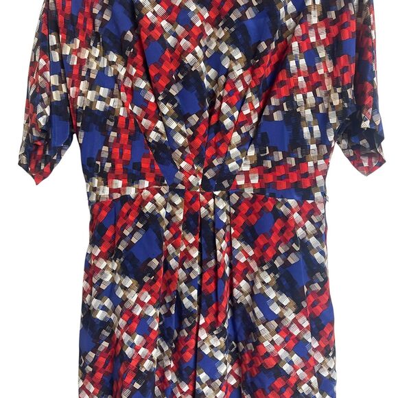 Trina Turk Sheath Dress Womens 8 Multicolor Geometric Knee Length Los Angeles - Picture 3 of 7